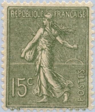 Francobolli-Semeuse lignée-1903-Francia-15 c Francobolli-Semeuse lignée-1903-Francia-15 c
