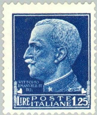 Francobolli-Re Vittorio Emanuele III rivolto a sinistra-1929-Italia-1,25 ₤