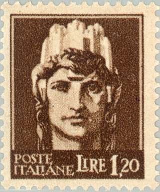 Francobolli- Francobolli-"Italia Turrita" - Senza fasci-1945-Italia-1,20 ₤