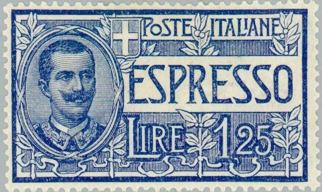Francobolli-Express - Vittorio Emanuele III (1869-1947) - Tipo Floreale-1926-Italia-1,25 ₤ Francobolli-Express - Vittorio Emanuele III (1869-1947) - Tipo Floreale-1926-Italia-1,25 ₤