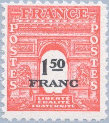 Francobolli-Arco di Trionfo-1945-Francia-1,50 F Francobolli-Arco di Trionfo-1945-Francia-1,50 F
