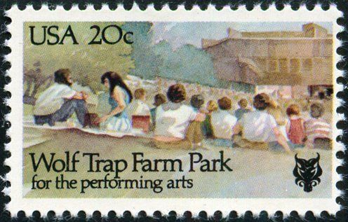 Francobolli-Wolf Trap Farm Park-1982-Stati Uniti d'America-20 ¢ Francobolli-Wolf Trap Farm Park-1982-Stati Uniti d'America-20 ¢