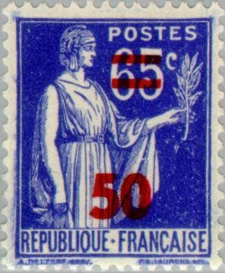 Francobolli-Supplemento per la pace-1941-Francia-50 c Francobolli-Supplemento per la pace-1941-Francia-50 c