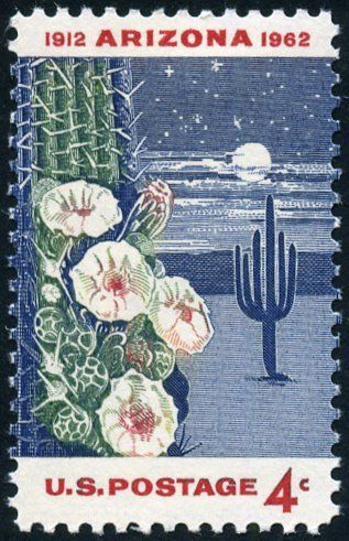 Francobolli-50° anniversario dello Stato dell'Arizona-1962-Stati Uniti d'America-4 ¢ Francobolli-50° anniversario dello Stato dell'Arizona-1962-Stati Uniti d'America-4 ¢