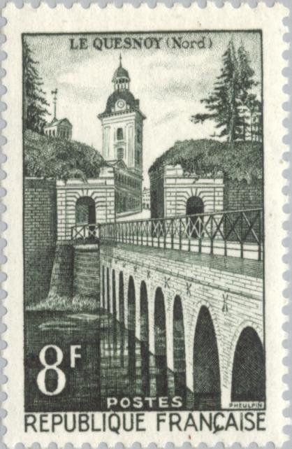 Francobolli-Le Quesnoy-1957-Francia-8 F Francobolli-Le Quesnoy-1957-Francia-8 F