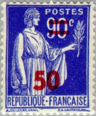 Francobolli-Supplemento per la pace-1941-Francia-50 c Francobolli-Supplemento per la pace-1941-Francia-50 c