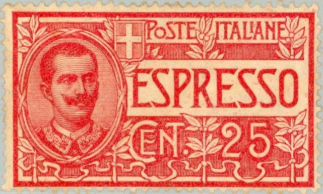 Francobolli-Express - Vittorio Emanuele III (1869-1947) - Tipo Floreale-1903-Italia-25 c Francobolli-Express - Vittorio Emanuele III (1869-1947) - Tipo Floreale-1903-Italia-25 c
