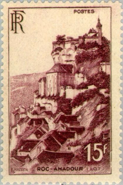 Francobolli-Roc-Amadour-1946-Francia-15 F Francobolli-Roc-Amadour-1946-Francia-15 F