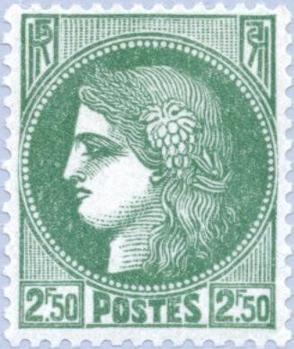 Francobolli-Cerere-1939-Francia-2,50 F Francobolli-Cerere-1939-Francia-2,50 F