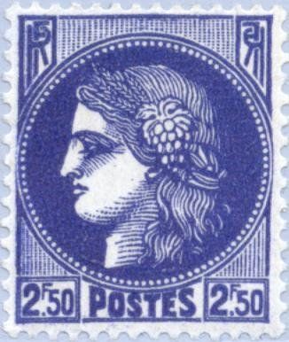 Francobolli-Cerere-1940-Francia-2,50 F Francobolli-Cerere-1940-Francia-2,50 F