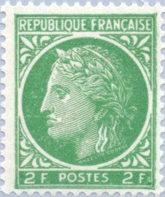 Francobolli-Cerere Mazelin-1946-Francia-2 F Francobolli-Cerere Mazelin-1946-Francia-2 F