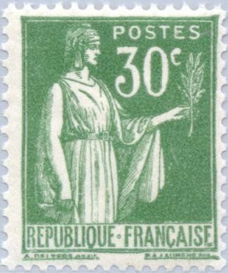 Francobolli-Tipo Pace-1933-Francia-30 c Francobolli-Tipo Pace-1933-Francia-30 c