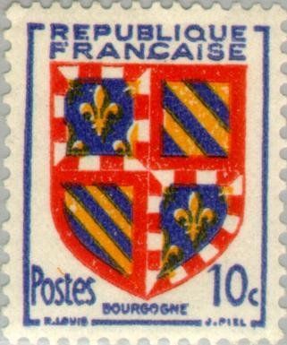 Francobolli-Borgogna-1949-Francia-10 c Francobolli-Borgogna-1949-Francia-10 c