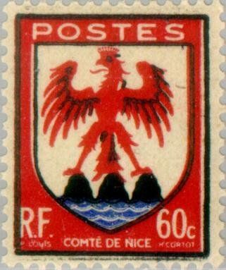 Francobolli-Conte di Nizza-1946-Francia-60 c Francobolli-Conte di Nizza-1946-Francia-60 c