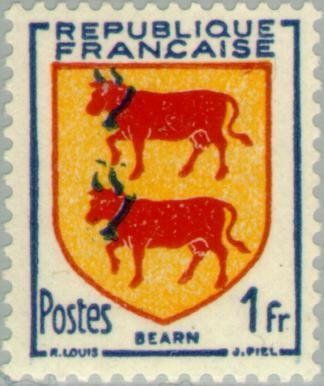 Francobolli-Armi provinciali - Bearn-1951-Francia-1 F Francobolli-Armi provinciali - Bearn-1951-Francia-1 F