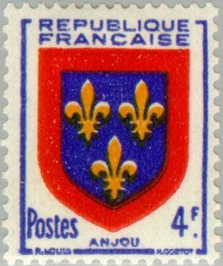 Francobolli-Angiò-1949-Francia-4 F Francobolli-Angiò-1949-Francia-4 F