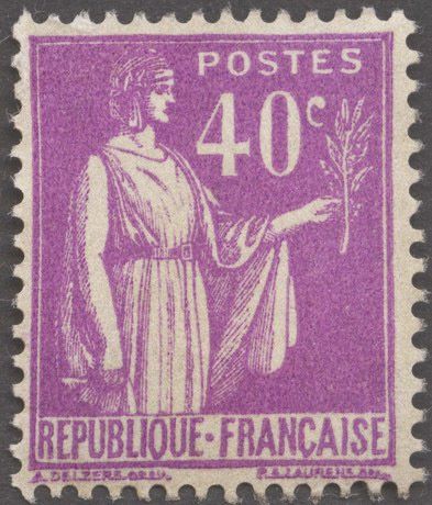 Francobolli-Tipo Pace (tipo I)-1933-Francia-40 c Francobolli-Tipo Pace (tipo I)-1933-Francia-40 c