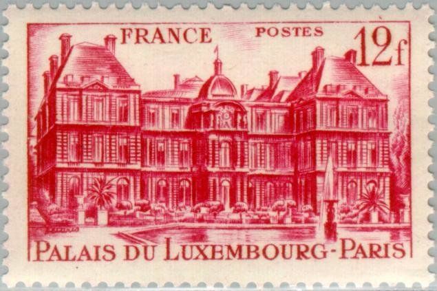 Francobolli-Palazzo del Lussemburgo-1948-Francia-12 F Francobolli-Palazzo del Lussemburgo-1948-Francia-12 F