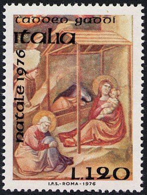 Francobollo Usato Rep. Italiana 1976 IL SANTO NATALE 120 Lire