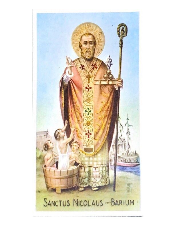 Santino da collezione  - San Nicola di Bari + preghiera-Usato