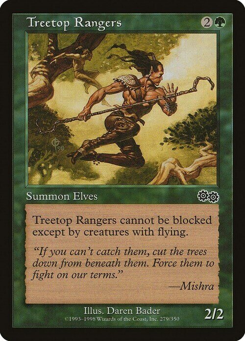 Carta MTG-Ranger Cima-d'-Albero-Saga di Urza-EN-EX-Common Carta MTG-Ranger Cima-d'-Albero-Saga di Urza-EN-EX-Common
