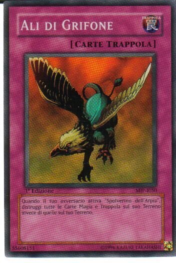 Carta YUGIOH-Ali di Grifone-MIP-I050-ITA-EX-Super Rare 1.Ed Carta YUGIOH-Ali di Grifone-MIP-I050-ITA-EX-Super Rare 1.Ed
