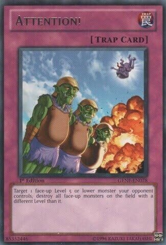 Carta YUGIOH-Attenzione!-GENF-IT078-ITA-EX-Rare 1.Ed