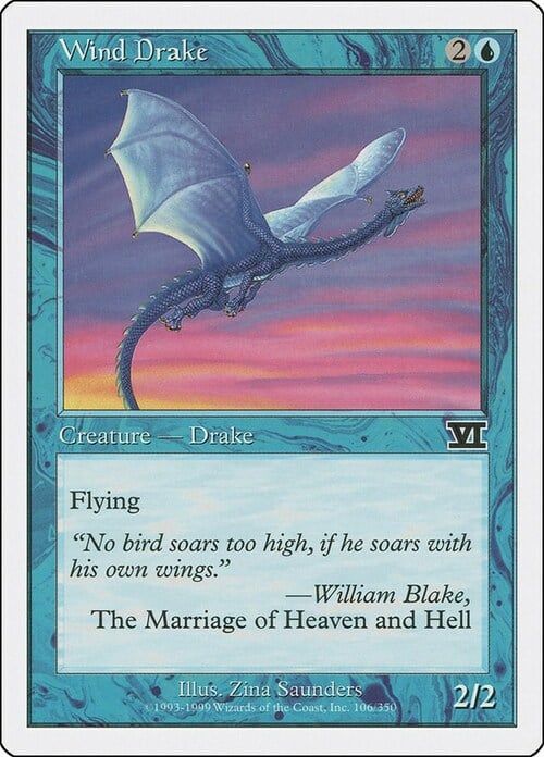 Carta MTG-Draghetto del Vento-Sesta Edizione-N.106-ITA-Good-