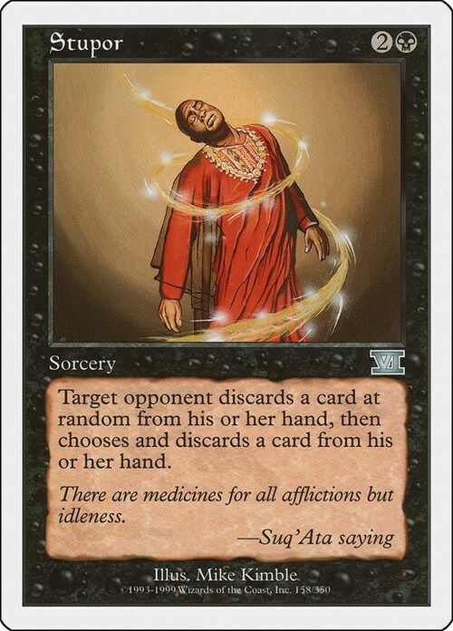 Carta MTG-Torpore-Sesta Edizione-N.158-ITA-EX- Carta MTG-Torpore-Sesta Edizione-N.158-ITA-EX-