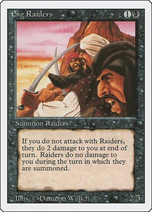 Carta MTG-Erg Raiders-Revised-N.109-EN-Good- Carta MTG-Erg Raiders-Revised-N.109-EN-Good-