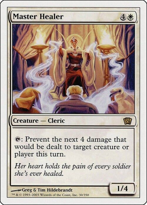 Carta MTG-Mastro Guaritore-Ottava Edizione-N.052-ITA-Good- Carta MTG-Mastro Guaritore-Ottava Edizione-N.052-ITA-Good-