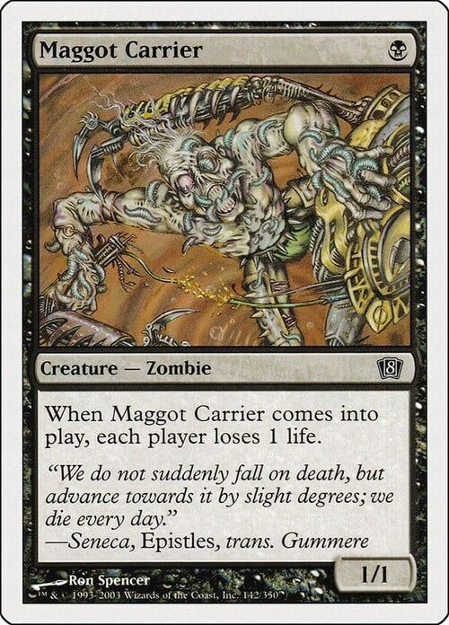 Carta MTG-Maggot Carrier-Ottava Edizione-N.142-EN-LP-