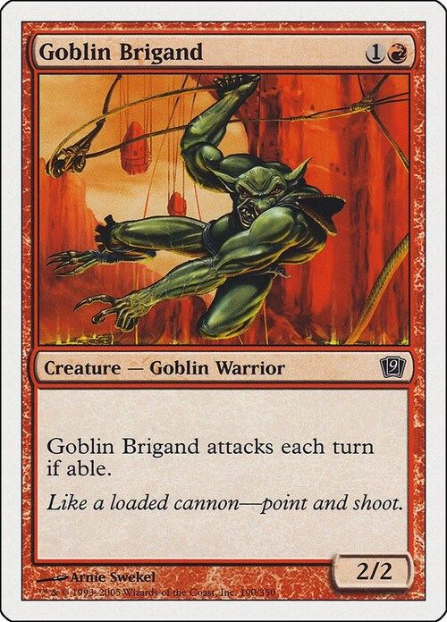 Carta MTG-Brigante Goblin-Nona Edizione-N.190-ITA-EX-