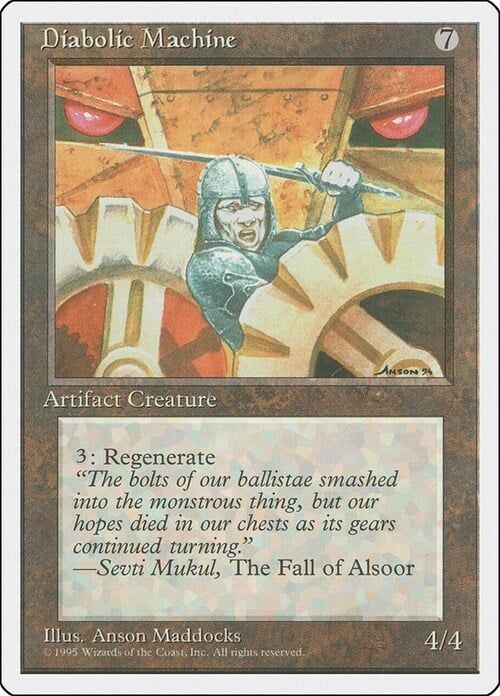 Carta MTG-Diabolic Machine-Quarta Edizione-N.314-EN-Poor- Carta MTG-Diabolic Machine-Quarta Edizione-N.314-EN-Poor-