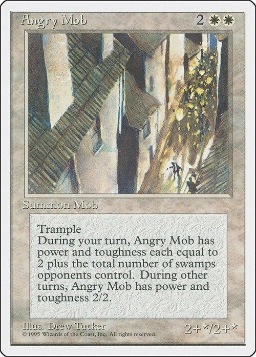 Carta MTG-Angry Mob-Quarta Edizione-N.005-EN-EX-