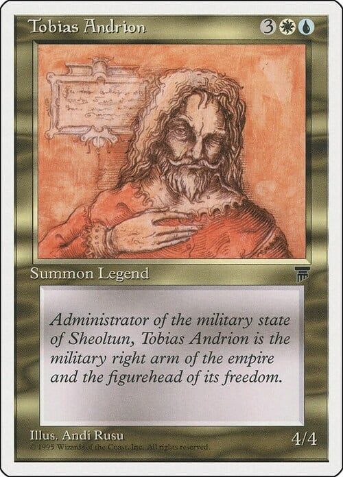 Carta MTG-Tobias Andrion-Chronicles-N.065-EN-EX- Carta MTG-Tobias Andrion-Chronicles-N.065-EN-EX-