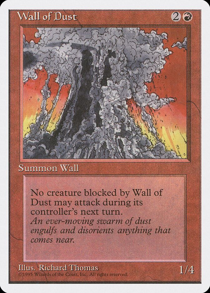 Carta MTG-Wall of Dust-Quarta Edizione-N.193-EN-EX- Carta MTG-Wall of Dust-Quarta Edizione-N.193-EN-EX-
