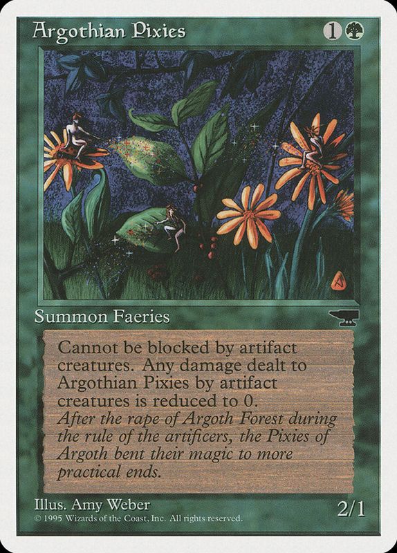 Carta MTG-Argothian Pixies-Chronicles-N.287-EN-Good- Carta MTG-Argothian Pixies-Chronicles-N.287-EN-Good-