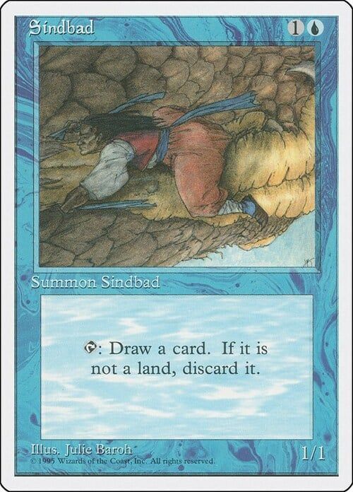 Carta MTG-Sindbad-Quarta Edizione-N.100-ITA-Poor-Uncommon Carta MTG-Sindbad-Quarta Edizione-N.100-ITA-Poor-Uncommon