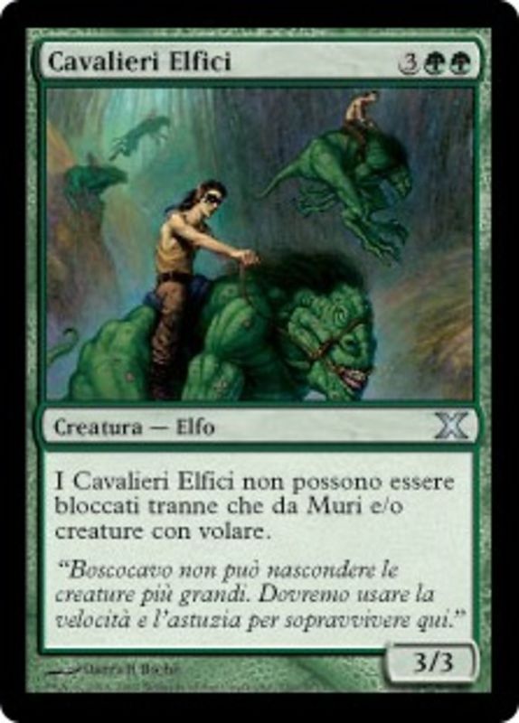 Carta MTG-Cavalieri Elfici-Decima Edizione-N.259-ITA-Good-Uncommon Carta MTG-Cavalieri Elfici-Decima Edizione-N.259-ITA-Good-Uncommon