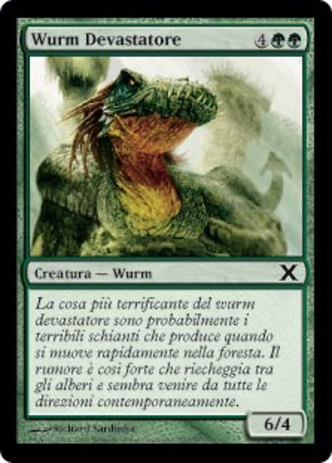 Carta MTG-Wurm Devastatore-Decima Edizione-N.257-ITA-Good-Common Carta MTG-Wurm Devastatore-Decima Edizione-N.257-ITA-Good-Common