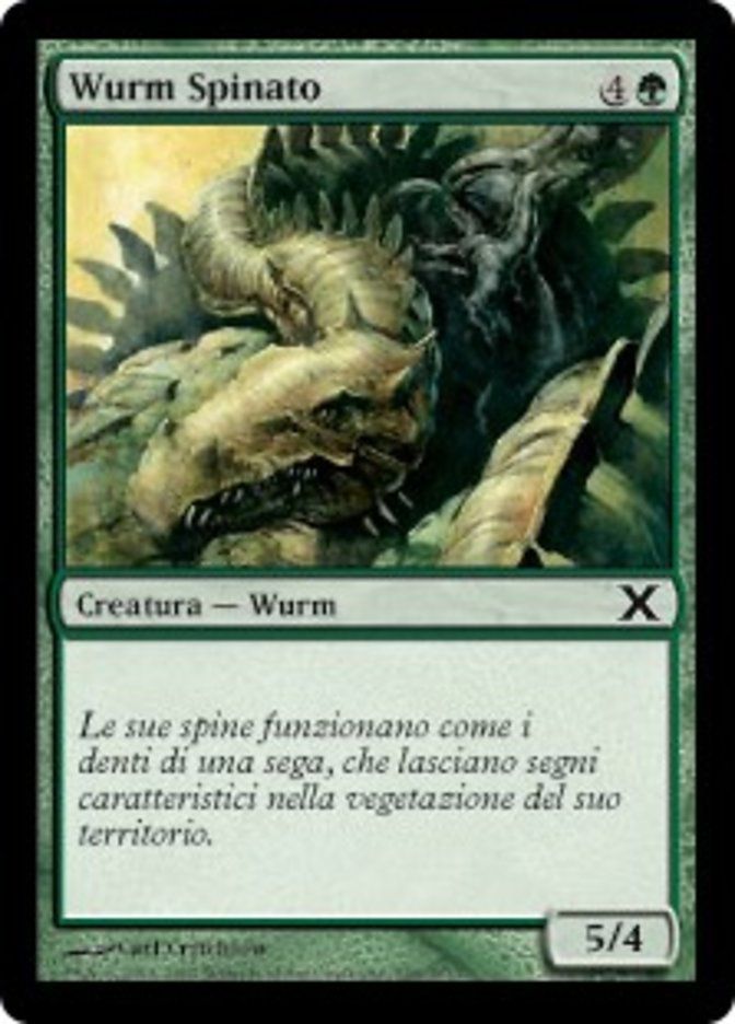 Carta MTG-Wurm Spinato-Decima Edizione-N.298-ITA-EX-Common