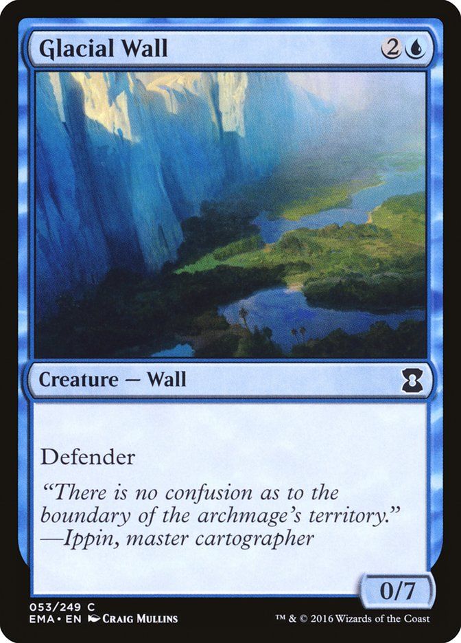 Carta MTG-Glacial Wall-Eternal Masters-N.053-EN-NM-Common Carta MTG-Glacial Wall-Eternal Masters-N.053-EN-NM-Common