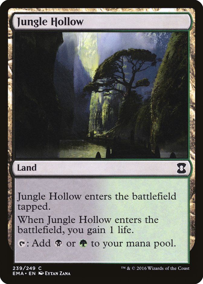 Carta MTG-Jungle Hollow-Eternal Masters-N.239-EN-NM-Common Carta MTG-Jungle Hollow-Eternal Masters-N.239-EN-NM-Common