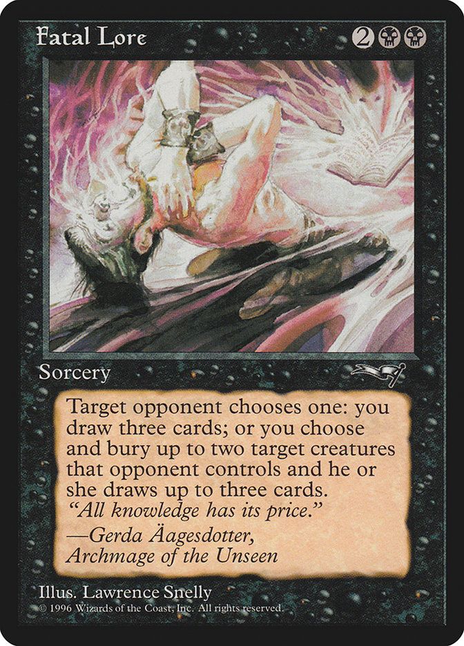 Carta MTG-Sapere Fatale-Alleanze-N.048-ITA-Good-Rare Carta MTG-Sapere Fatale-Alleanze-N.048-ITA-Good-Rare