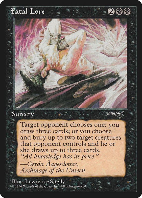 Carta MTG-Sapere Fatale-Alleanze-N.048-ITA-Good-Rare Carta MTG-Sapere Fatale-Alleanze-N.048-ITA-Good-Rare