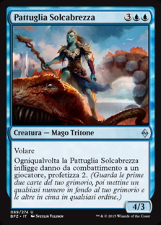 Carta MTG-Pattuglia Solcabrezza-Battaglia per Zendikar-N.089-ITA-EX-Uncommon Carta MTG-Pattuglia Solcabrezza-Battaglia per Zendikar-N.089-ITA-EX-Uncommon