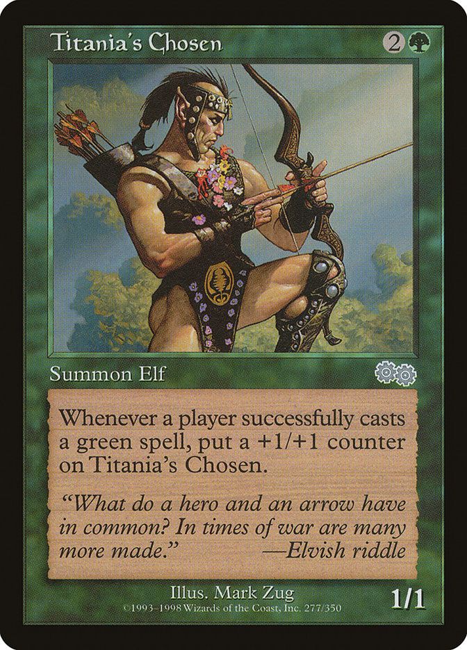 Carta MTG-Titania's Chosen-Saga di Urza-N.277-EN-EX-Uncommon Carta MTG-Titania's Chosen-Saga di Urza-N.277-EN-EX-Uncommon