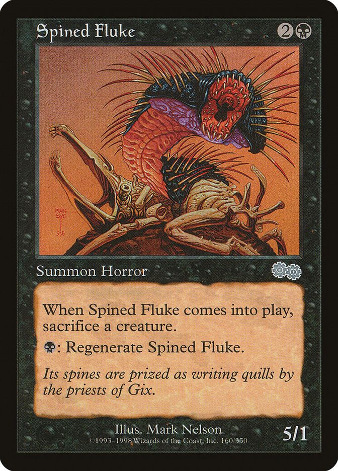 Carta MTG-Spined Fluke-Saga di Urza-N.160-EN-Good-Uncommon Carta MTG-Spined Fluke-Saga di Urza-N.160-EN-Good-Uncommon
