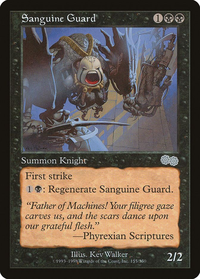 Carta MTG-Sanguine Guard-Saga di Urza-N.155-EN-Good-Uncommon Carta MTG-Sanguine Guard-Saga di Urza-N.155-EN-Good-Uncommon